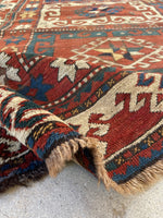 4'5 x 6'7 Antique Kazak Rug #1398