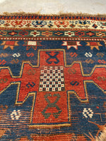 4'5 x 6'7 Antique Kazak Rug #1398