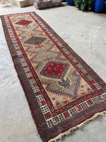 3'5 x 11' Antique Camel Wool Persian Runner #3001ML