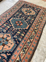 Antique Persian Rug / 3'4 x 6' Persian Malayer Rug #3120