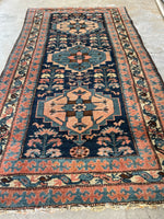 Antique Persian Rug / 3'4 x 6' Persian Malayer Rug #3120