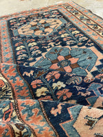 Antique Persian Rug / 3'4 x 6' Persian Malayer Rug #3120
