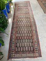 Antique Persian Runner / 3'5 x 12' Runner #3119