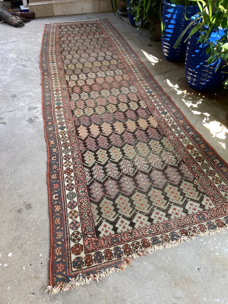 Antique Persian Runner / 3'5 x 12' Runner #3119