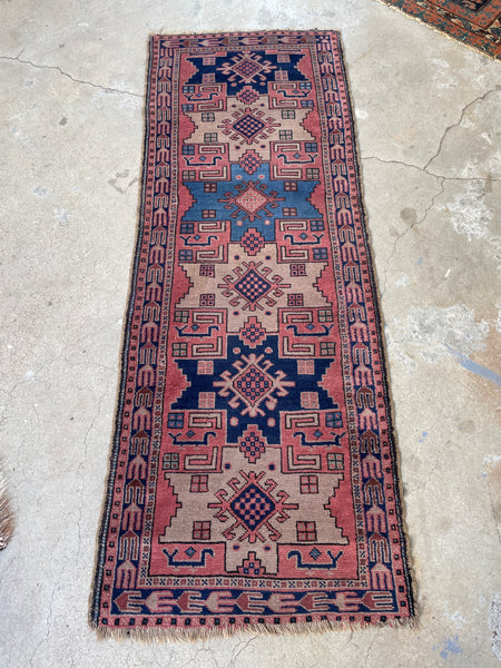 Vintage Skinny Runner / 2'5 x 6'7 Vintage Turkish Runner #3122