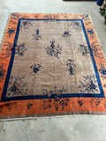 Square Antique Chinese Rug / 10'4 x 11'5 Rug #3410ML