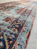Distressed Persian Runner / 3'5 x 13'9 Worn Runner #4373
