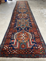 15 Foot Persian Runner / 3'2 x 15'3 Heriz Runner #3412ML