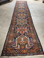 15 Foot Persian Runner / 3'2 x 15'3 Heriz Runner #3412ML