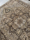 8x11 Neutral Vintage Rug / Neutral Large Vintage Heriz Rug #3774