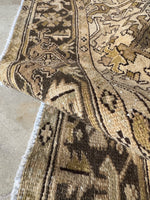 8x11 Neutral Vintage Rug / Neutral Large Vintage Heriz Rug #3774