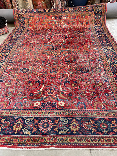 8'5 x 11'9 Antique Persian Mahal Rug #3009