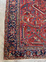 7x10 Antique Persian Heriz Rug #3013