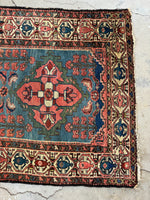 Jewel Toned Vintage Persian Rug / 3'4 x 6'6 Persian Hamadan #3485