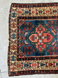Jewel Toned Vintage Persian Rug / 3'4 x 6'6 Persian Hamadan #3485