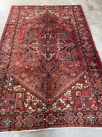 Berry Blast Vintage Heriz Rug / 7'5 x 10'10 Persian Rug #3781