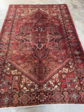 Berry Blast Vintage Heriz Rug / 7'5 x 10'10 Persian Rug #3781