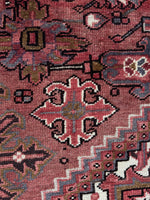 Berry Blast Vintage Heriz Rug / 7'5 x 10'10 Persian Rug #3781