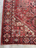 Berry Blast Vintage Heriz Rug / 7'5 x 10'10 Persian Rug #3781