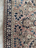Small Muted Vintage Persian Floral Rug / 2' x 2'7 Persian Sarouk Rug #4215ML
