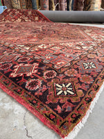 Berry Blast Vintage Heriz Rug / 7'5 x 10'10 Persian Rug #3781