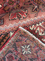 Berry Blast Vintage Heriz Rug / 7'5 x 10'10 Persian Rug #3781