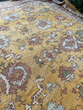 13x16 Oversize Antique Ochre Oushak rug #3015