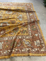 13x16 Oversize Antique Ochre Oushak rug #3015
