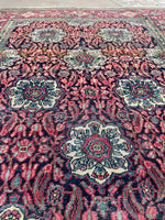 3'4 x 4'7 Antique Persian Ferahan Sarouk Rug #2847