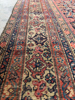 Large and Lean Antique Persian Rug / 6'7 x 13'2 Antique Persian Rug #4228ML
