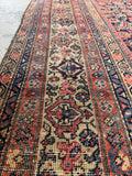 Large and Lean Antique Persian Rug / 6'7 x 13'2 Antique Persian Rug #4228ML
