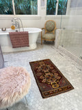 Small Vintage Turkish Scatter Rug / 1'10 x 3'4 Vintage Rug #3266