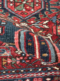 Small Vintage Persian Tribal Scatter Rug / 1'10 x 3'3 Antique Gharajeh Heriz Rug #4633