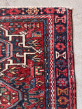 Small Vintage Persian Tribal Scatter Rug / 1'10 x 3'3 Antique Gharajeh Heriz Rug #4633