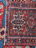 Small Vintage Persian Tribal Scatter Rug / 1'10 x 3'3 Antique Gharajeh Heriz Rug #4633