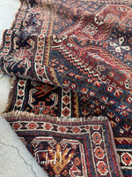 6x9 Antique Persian Rug / Nomadic Shiraz Rug #3490