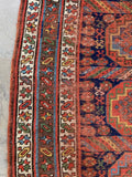 Worn Tribal Rug / Antique Kazak 4'8 x 9'8 Rug #3132