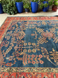 navy persian vintage rug