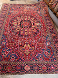 8x12 Antique Persian Heriz Area Rug #4611