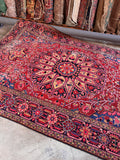 8x12 Antique Persian Heriz Area Rug #4611