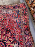 8x12 Antique Persian Heriz Area Rug #4611