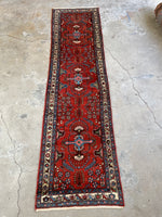 Skinny Vintage Runner / 2'7 x 9'6 Antique Persian Runner #3136