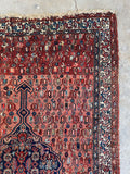 Small Vintage Rug / 4'3 x 6'5 Antique Persian Bibikabad Rug #3137