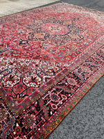 12x15 Mid Century Vintage Persian Oversize Heriz Rug / 11'5 x 15'3 Heriz Rug #2851