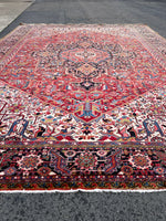 12x15 Mid Century Vintage Persian Oversize Heriz Rug / 11'5 x 15'3 Heriz Rug #2851