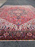 12x15 Mid Century Vintage Persian Oversize Heriz Rug / 11'5 x 15'3 Heriz Rug #2851