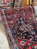 Vintage Persian Rug Mat / 2'7 x 4' Persian Scatter Rug #3139