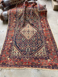 Persian Malayer Rug / Antique 4'6 x 6'6 Rug #3142
