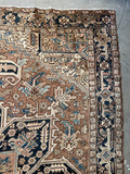 9x12 Antique Persian Heriz Rug #3265