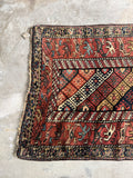 11 Foot Persian Runner / 3'7 x 10'6 Antique Persian Kurdish Runner #4377